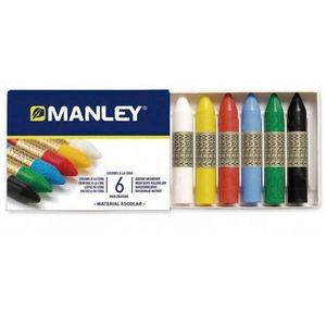 LAPIZ CERA MANLEY 6UD COLORES