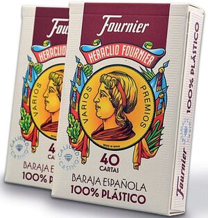 BARAJA ESPAÑOLA 2100 100% PLASTICO DE 40 CARTAS
