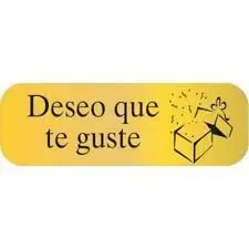 Rollo Etiqueta Oro Deseo te Guste 250Ud