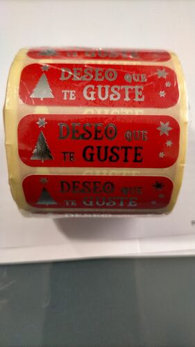 ROLLO ETIQUETA ROJA DESEO QUE TE GUSTE NAVIDAD 250UD
