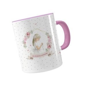 TAZA COMUNION NIÑA 2 COLORES