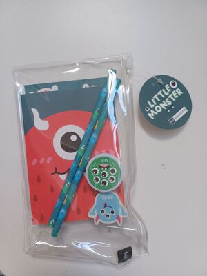 SET ESTUCHE PVC LITTLE MONSTER