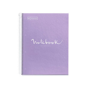 CUADERNO TAPA DURA A4 CUADROS 120H EMOTIONS LAVANDA