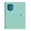 CUADERNO ANTIVIRALT/D A4 CUADROS 5MM 80H MR AQUA