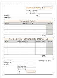 TALONARIO T-138 ORDEN TRABAJO DUPLICADO 