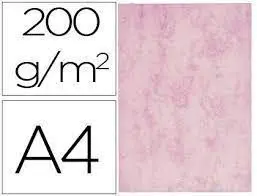 Papel A4 Michel 200Gr Marmoleado Rosa ud