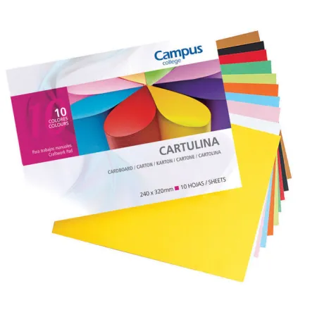 Bloc Cartulina Campus Fº 10H Surtidas