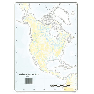 MAPA MUDO AMERICA NORTE FISCO UNIDAD