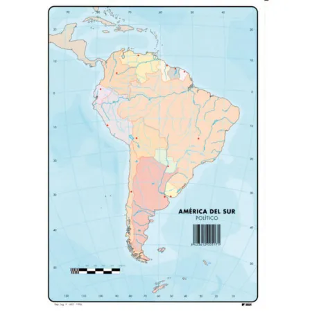 Mapa Mudo America del Sur Fisico ud