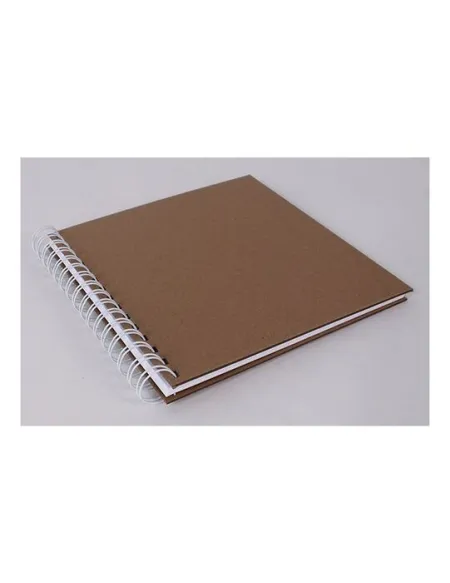 Album Kraft 20Hojas Blancas 21X20Cm Wire Blanco Entero)