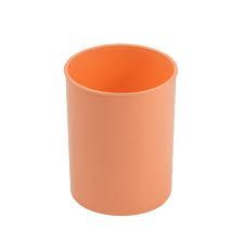 CUBILETE PLASTICO PASTEL NARANJA