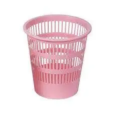 Papelera Plastico Rej. Rosa Pastel