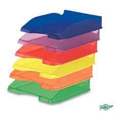 BANDEJA CORRESPONDENCIA TRANSLUCIDA VIOLETA FAIBO