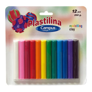 PLASTILINA CAMPUS BARRA 200G SURT/12U