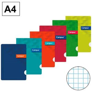 LIBRETA CAMPUS A4 4X4 T.PP 48H 90GR COLORES