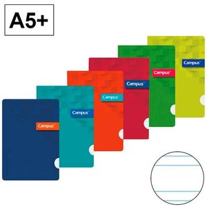 LIBRETA CAMPUS A5+ 2.5MM PAUTA T.PP 48H 90GR COLORES