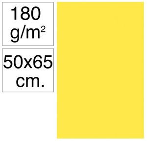 CARTULINA CAMPUS 50X65 180GR AMARILLO CANARIO