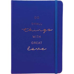 LIBRETA ENCUADERNADA A5 80H 100GR C/GOMA TAPA DURA FORRADA AZUL