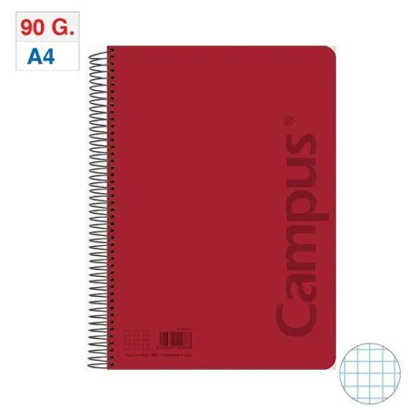 Bloc Campus A4 4X4 T. pp 80H 90Gr Rojo