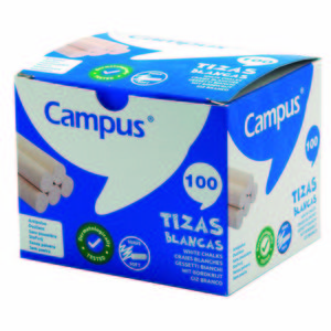 TIZAS CAMPUS BLANCO CAJA 100 UD.