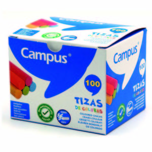 TIZAS CAMPUS COLORES CAJA 100 UD.