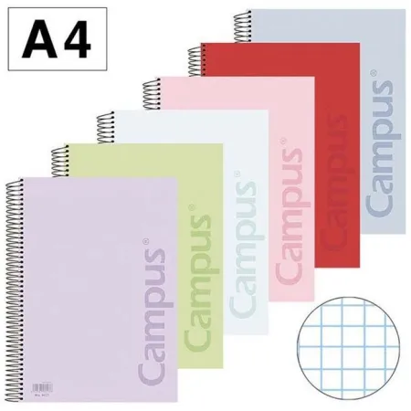Bloc Campus A4 4X4 T. pp 80H 90Gr Colores Pastel