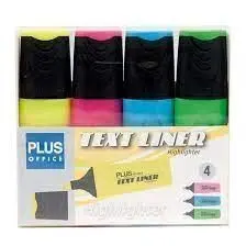 Rotulador Fluorescente Plus Text Liner 3. 2 4 Colores