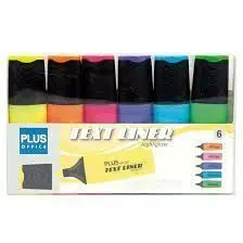 Rotulador Fluorescente Plus Text Liner 3. 2 6 Colores