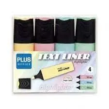 Rotulador Fluorescente Plus Text Liner 3. 2 4 Colores Pastel