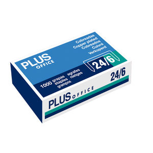 GRAPAS PLUS 22/6 + 24/6 CAJA DE 1000 UD.