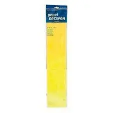 Papel Crespon Campus 50X2M Amarillo Claro