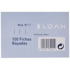 FICHA CARTULINA RAYADA Nº 1 65X95