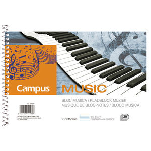 BLOC CAMPUS A5 MUSICA 20H PENTAGRAMA GRANDE APAISADO