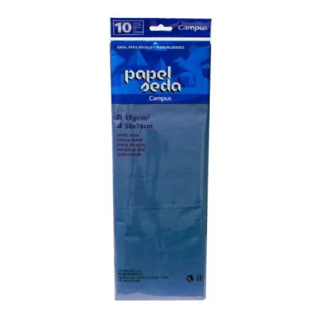 Papel Seda Campus Azul Oscuro 10H 50X76Cm