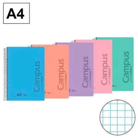 Bloc Campus A4 4X4 T. pp 80H 90Gr Colores Pastel