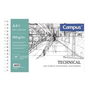 BLOC DIBUJO A4+ 20H 160GR C/RECUADRO MICROPERFORADO