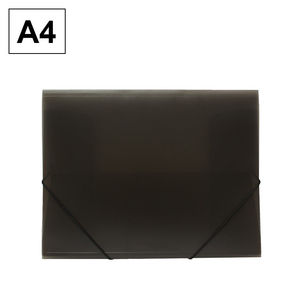 CARPETA A4 PP CON GOMAS Y SOLAPAS HUMO