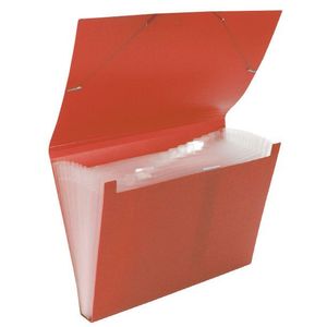 CLASIFICADORA PLUS PP GOMA 12 D. A4 GOMAS COLOR ROJO OPACO