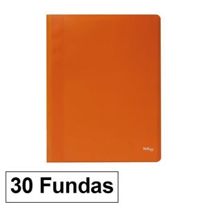 CARPETA A4 30 FUNDAS FLEXIBLE NARANJA