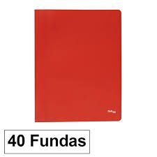 CARPETA A4 40 FUNDAS PLUS ECO ROJO