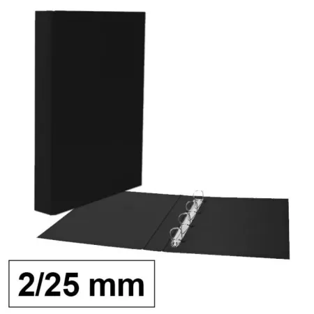 Carpeta Carton Forrada Fº 2A/25 Negro