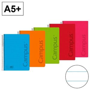 BLOC CAMPUS A5+ 1 LINEA T.PP 80H 90GR COLORES