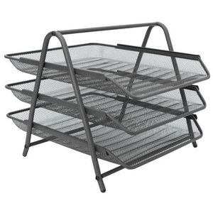 BANDEJA CORRESPONDENCIA PLUS METAL TRIPLE GRAFITO