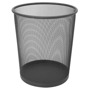 PAPELERA REJILLA GRANDE METAL NEGRA 