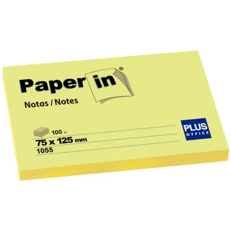 Notas Adhesivas Paper In 75X125 1U. Amarillo