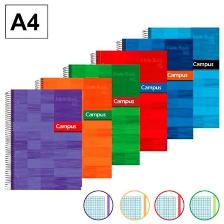 Bloc Campus A4 5X5 Td 120H 90Gr Microperforado 4 Colores