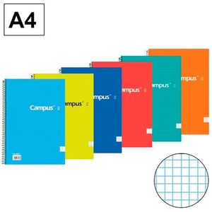 BLOC ESPIRAL CAMPUS TAPA DURA A4 80 H. 70 GR. CUADRICULA 3MM