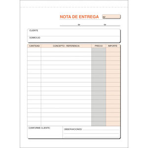 TALONARIO T-91 ENTREGA DUPLICADO AUTOCOPIATIVO