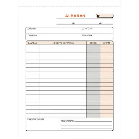 Talonario T-120 Albaranes 142X207 Duplicado
