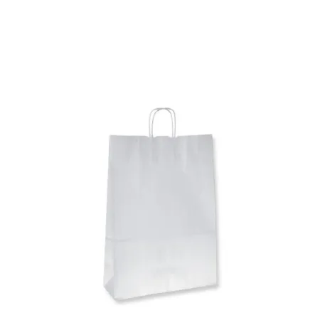 Bolsa Papel 23X10X32 Kraft Blanca